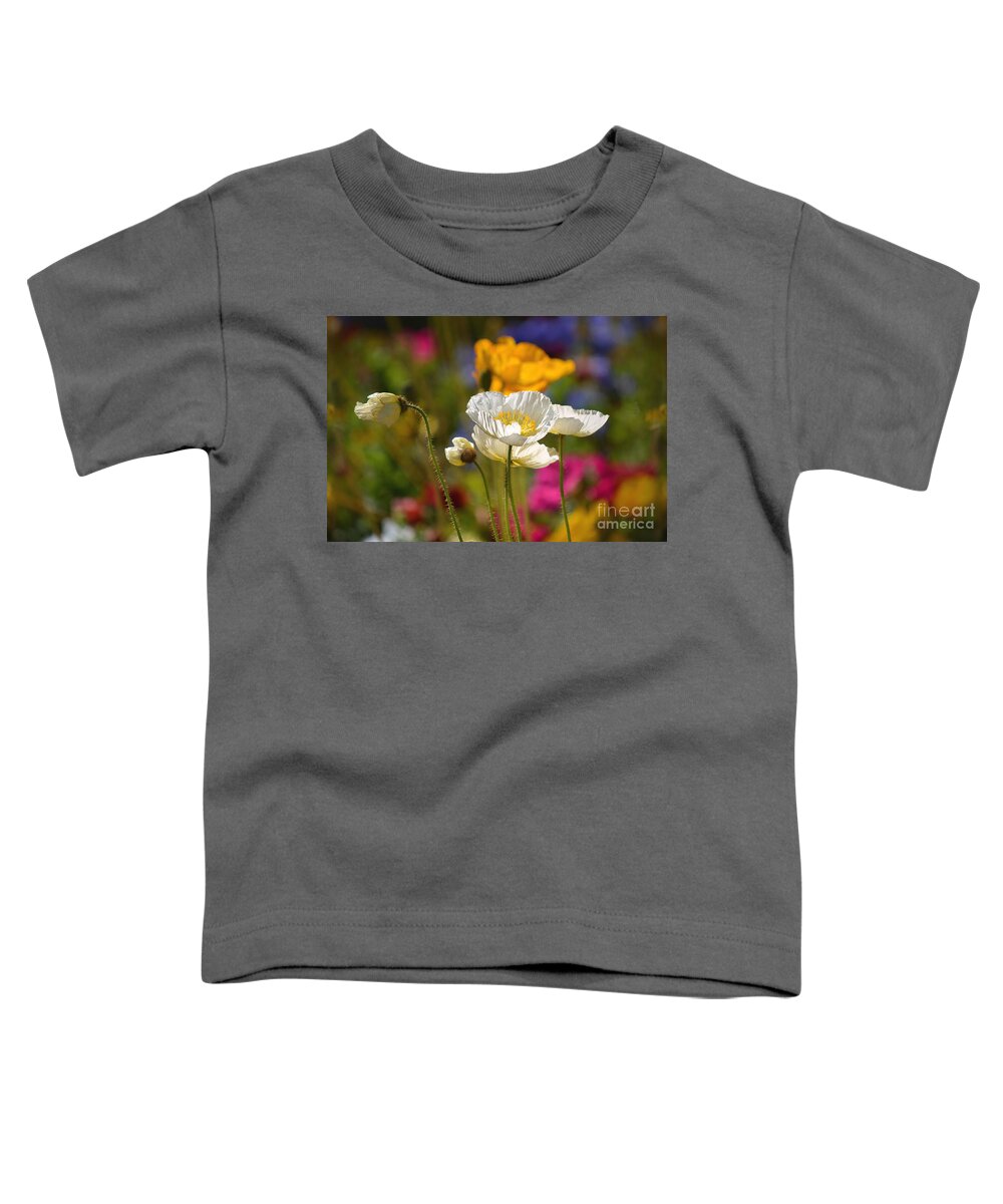 Poppies Toddler T-Shirt featuring the photograph Poppies in the Spring by Deb Halloran