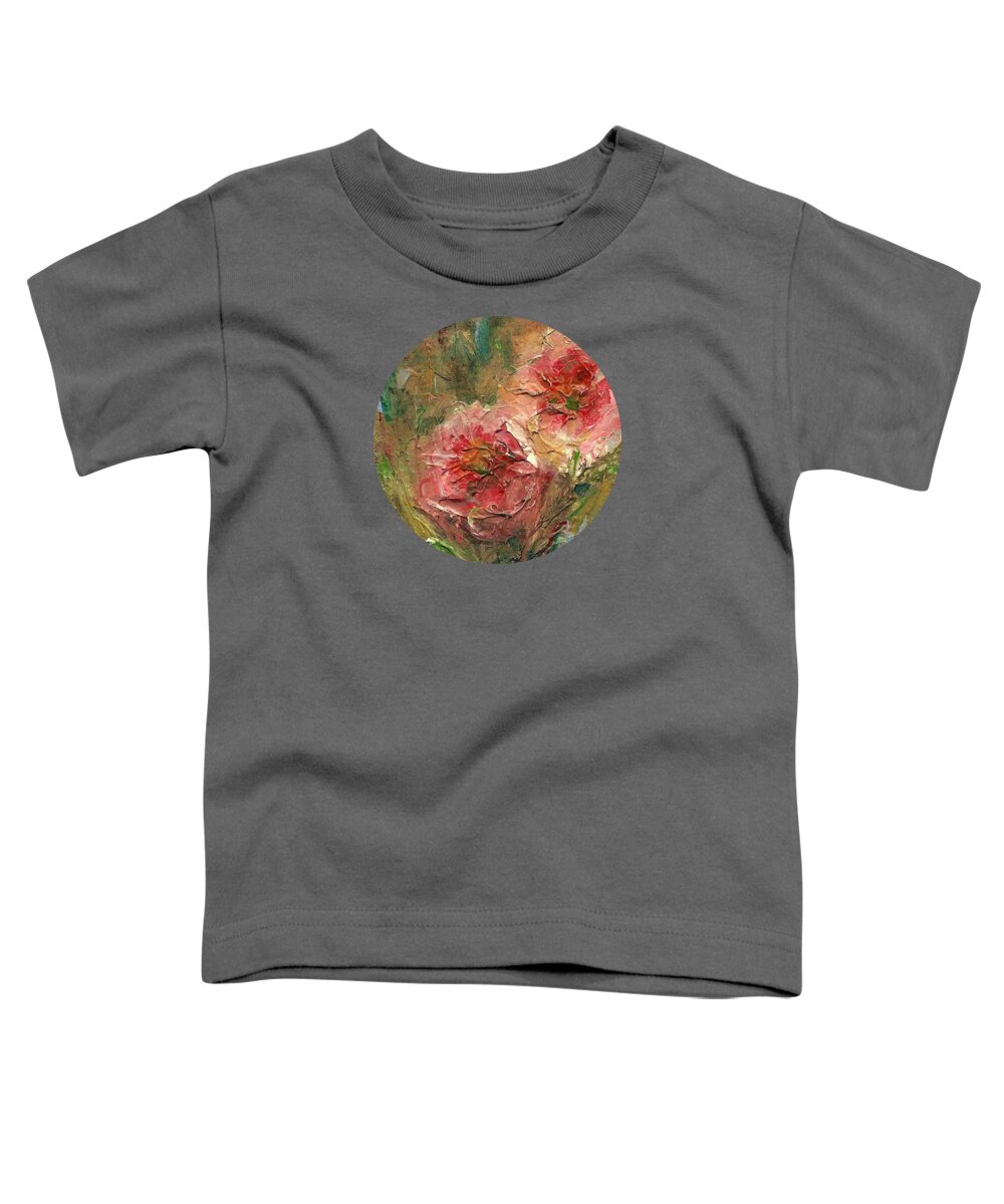 Floral Toddler T-Shirt featuring the painting Poppies by Mary Wolf