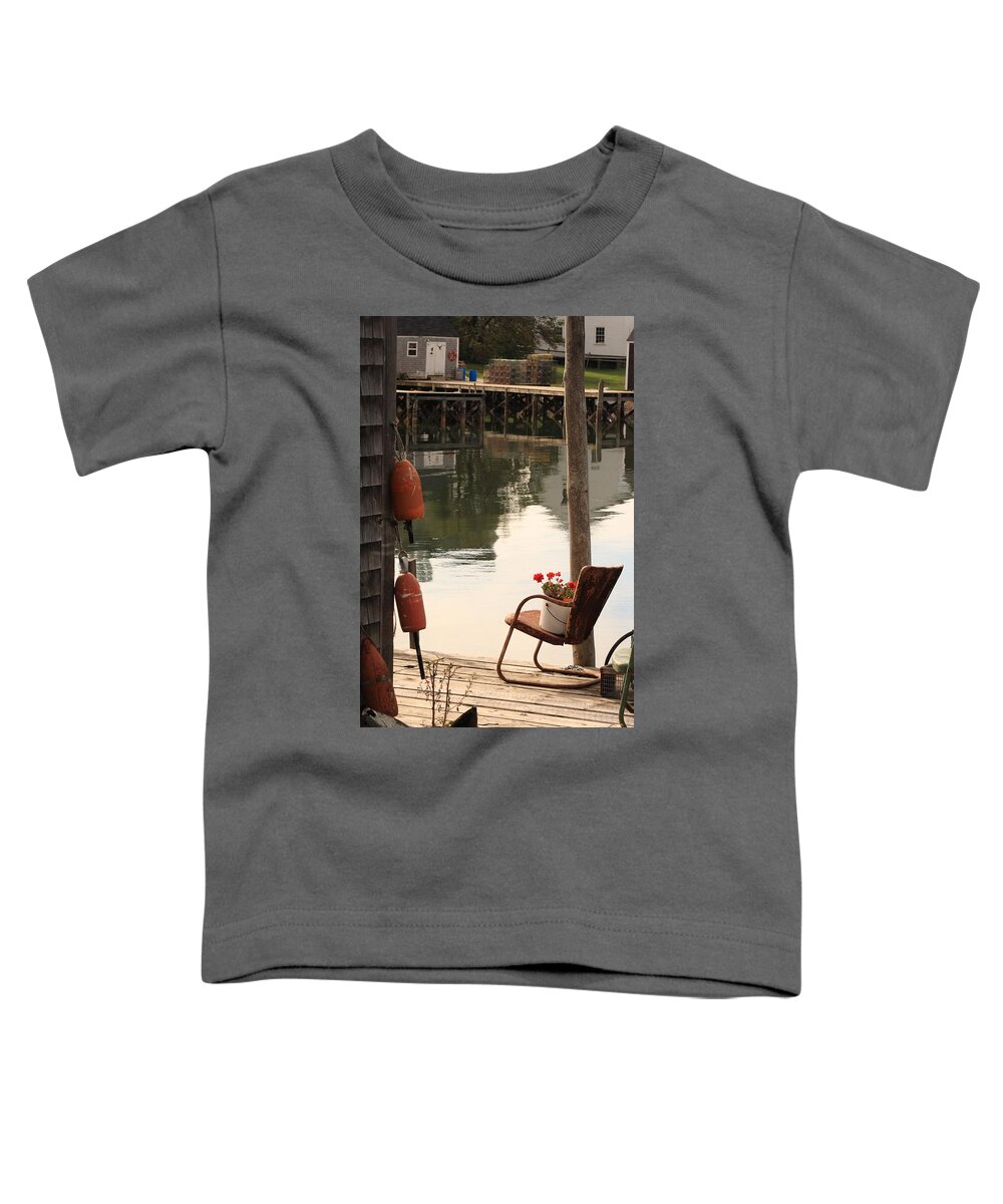 Seascape Toddler T-Shirt featuring the photograph Port Clyde Life by Doug Mills