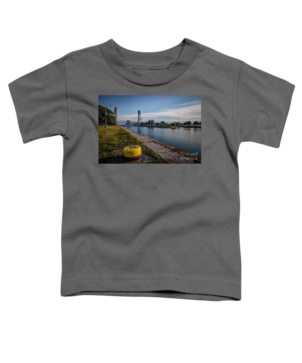 Bridge Toddler T-Shirt featuring the photograph Port Colborne by Roger Monahan
