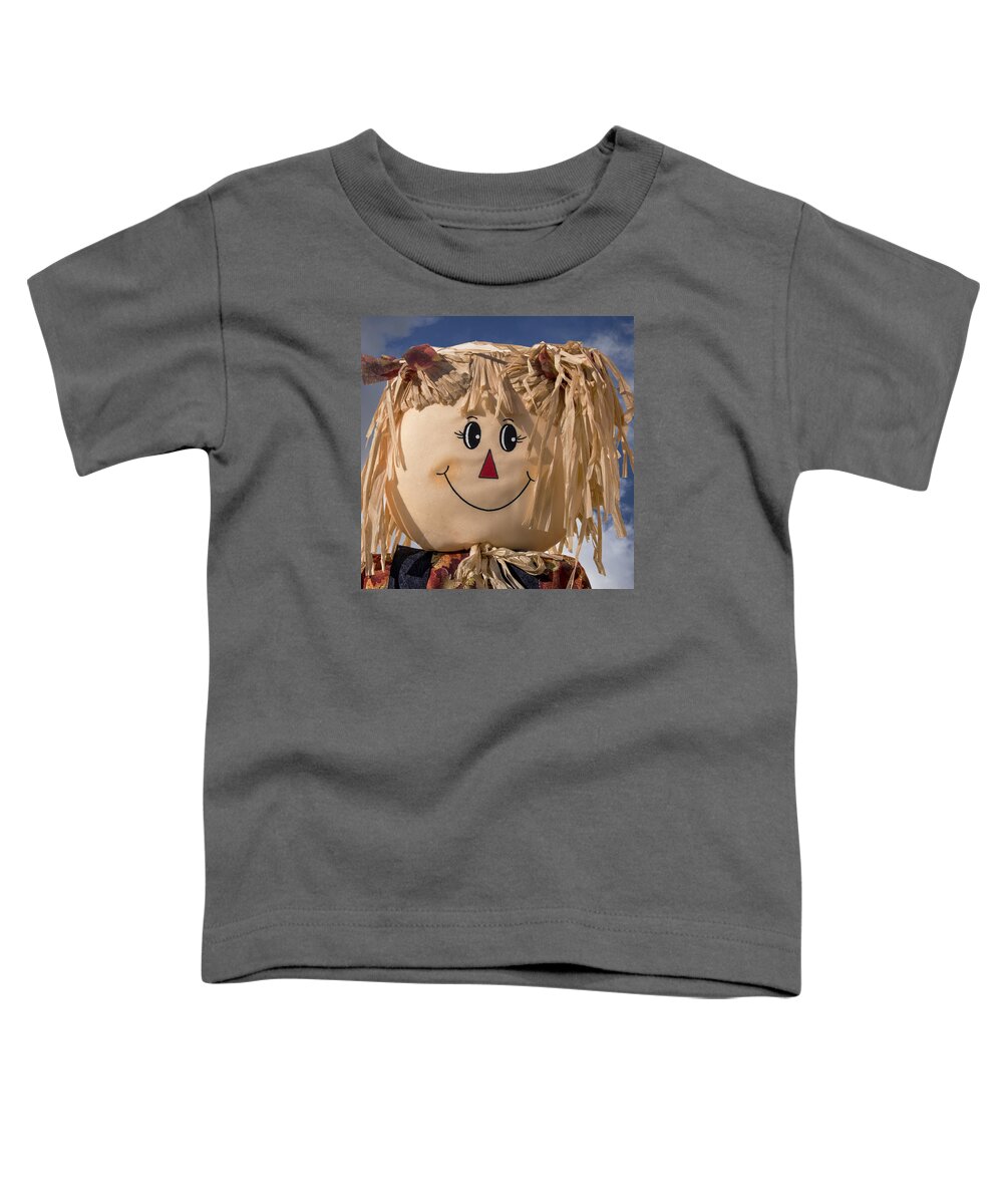 Scarecrow Toddler T-Shirt featuring the photograph Portrait of a Rag Doll Scarecrow by Phil Cardamone