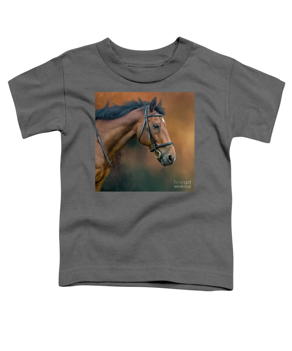 Horse Toddler T-Shirt featuring the photograph Portrait of Zi by Brian Tarr