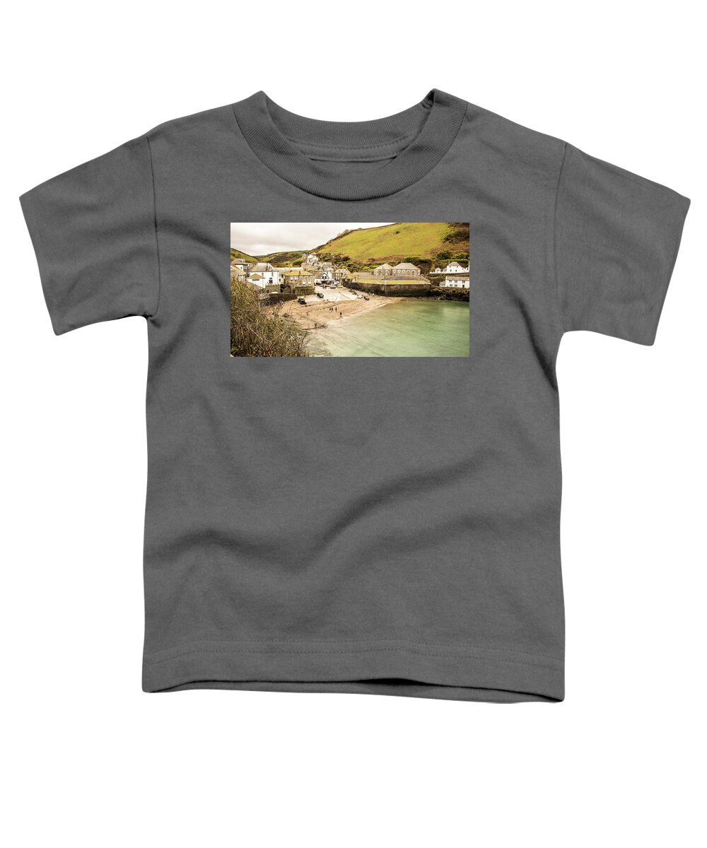 Ocean Toddler T-Shirt featuring the photograph Portwenn by Keith Sutton