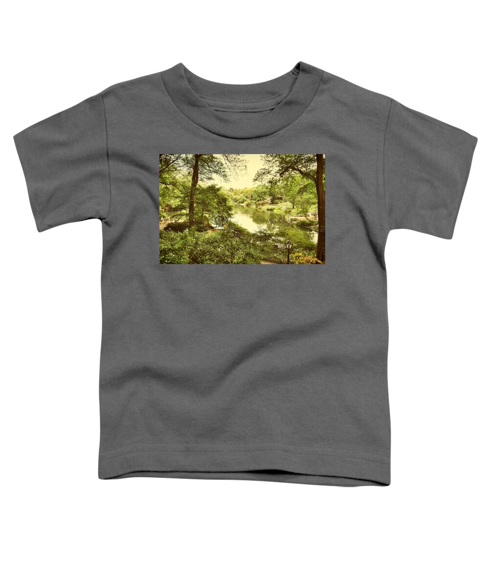 Wright Toddler T-Shirt featuring the photograph Postcard From New York - Central Park by Paulette B Wright