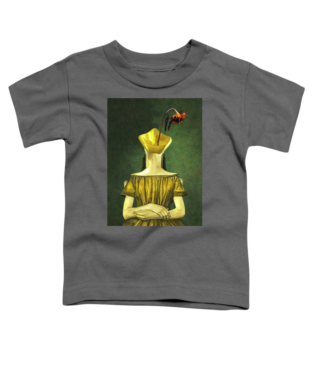Pot Toddler T-Shirt featuring the digital art Pot Head by Rick Mosher