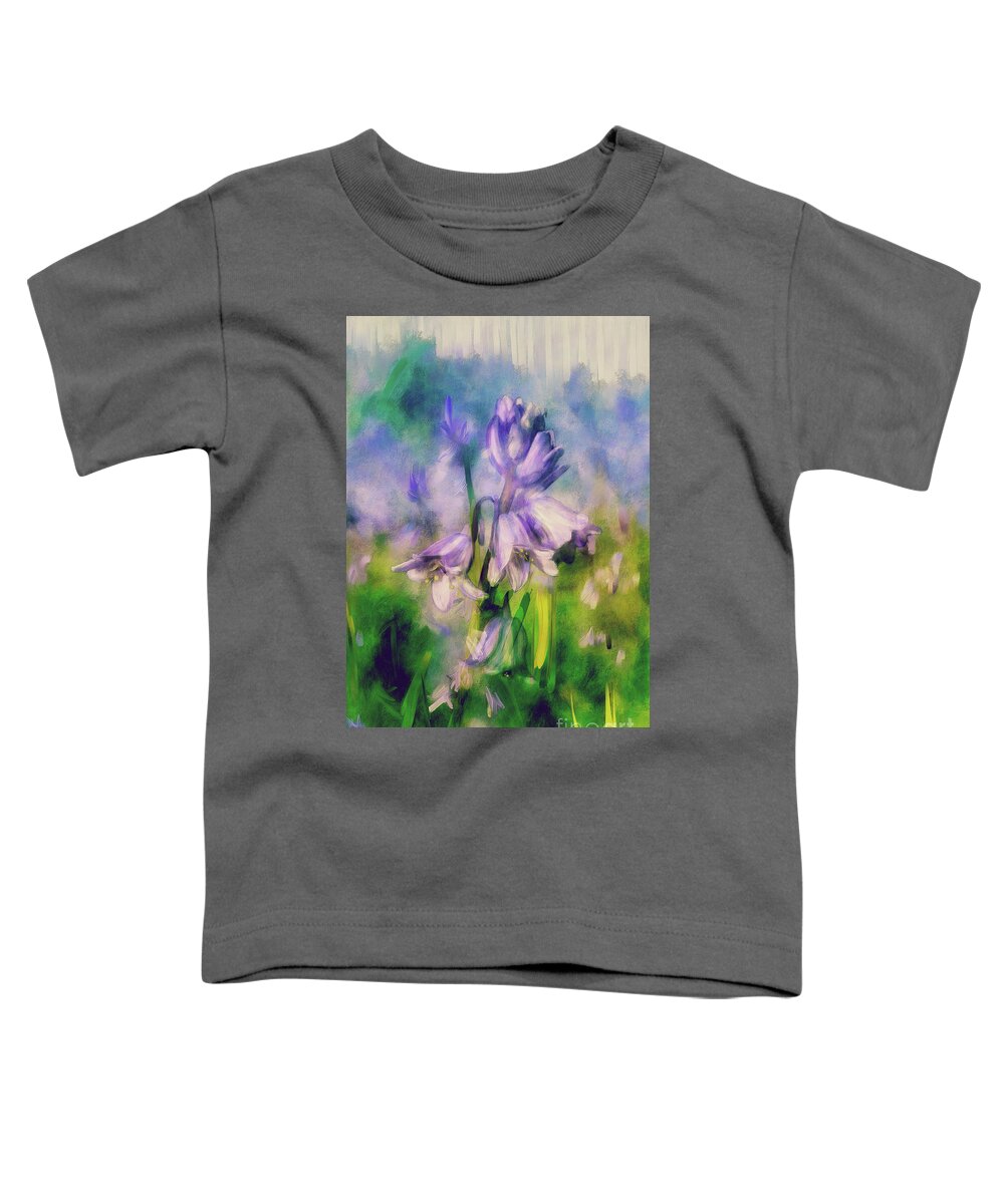 Bluebells Toddler T-Shirt featuring the digital art Pretty Little Bluebells by Lois Bryan