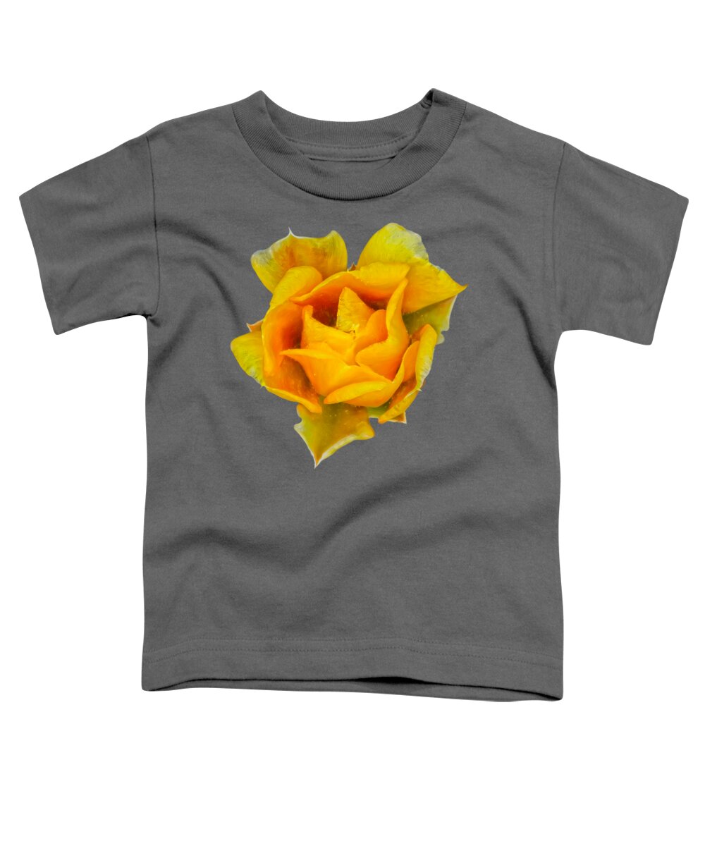 Arizona Toddler T-Shirt featuring the photograph Prickly Pear Flower H11 by Mark Myhaver