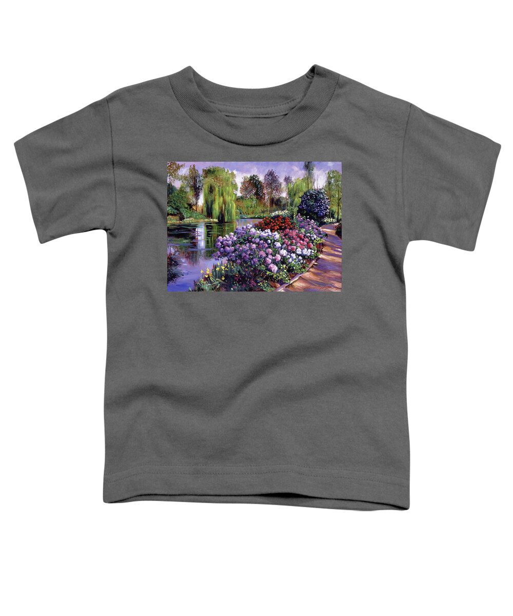 Landscape Toddler T-Shirt featuring the painting Promise Of Spring by David Lloyd Glover
