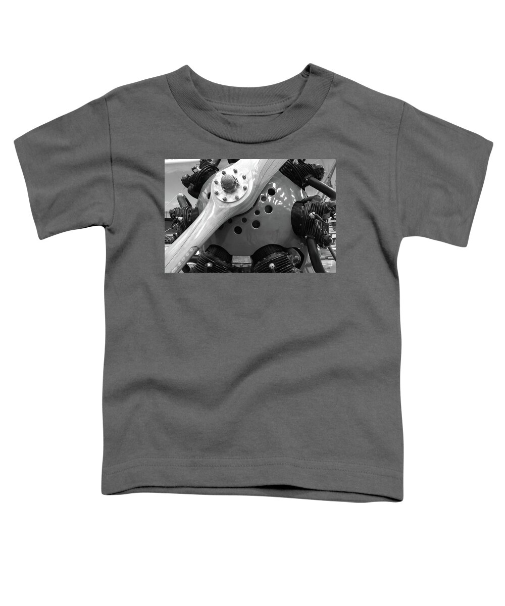 Plane Toddler T-Shirt featuring the photograph Prop bw #49 by Raymond Magnani