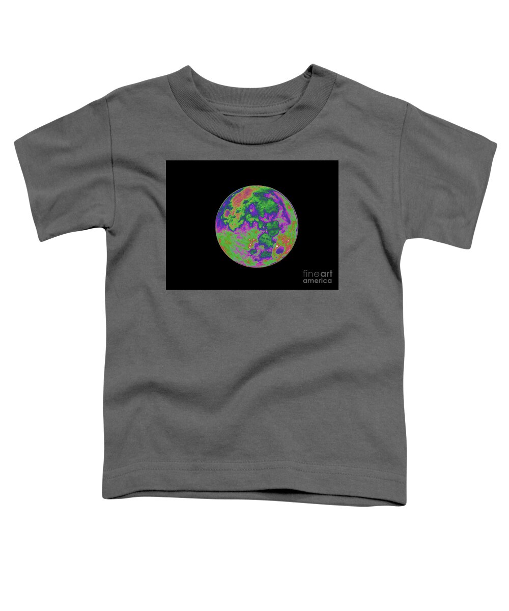 Moon Toddler T-Shirt featuring the photograph Psychedelic Full Moon by D Hackett