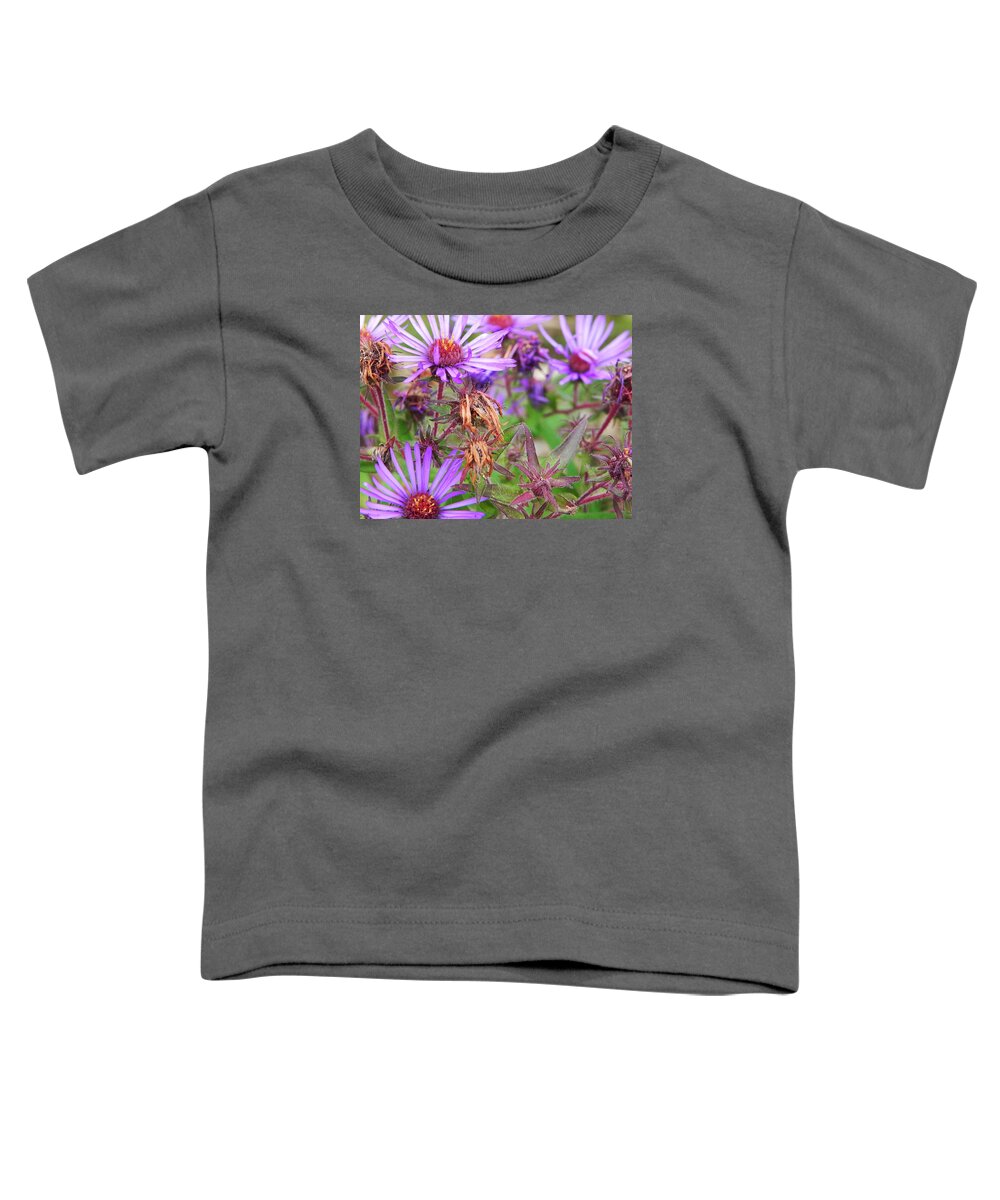 Flowers Toddler T-Shirt featuring the photograph Purple by Hannah Mclennan