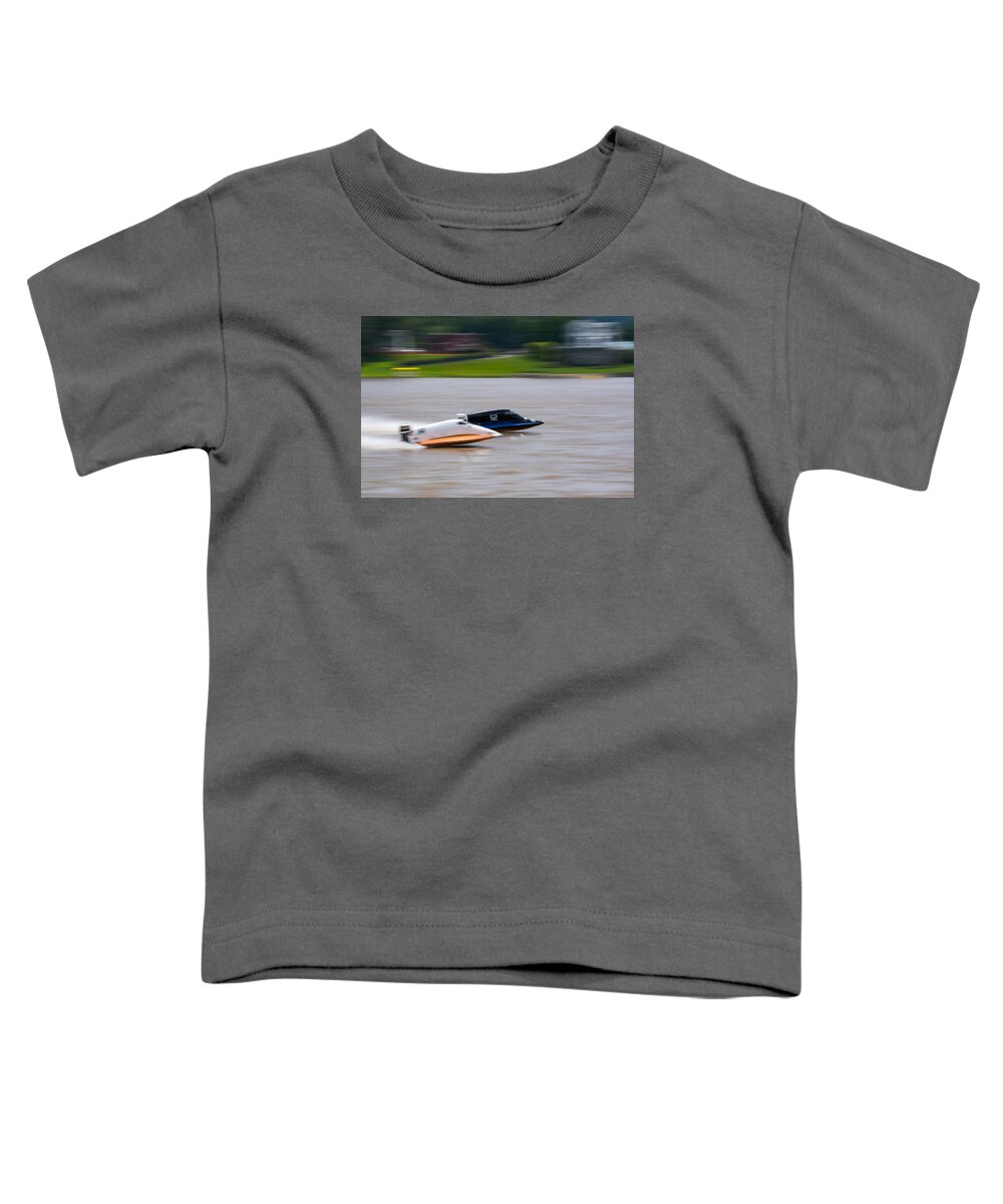 Racing Toddler T-Shirt featuring the photograph Racing On The Ohio by Holden The Moment