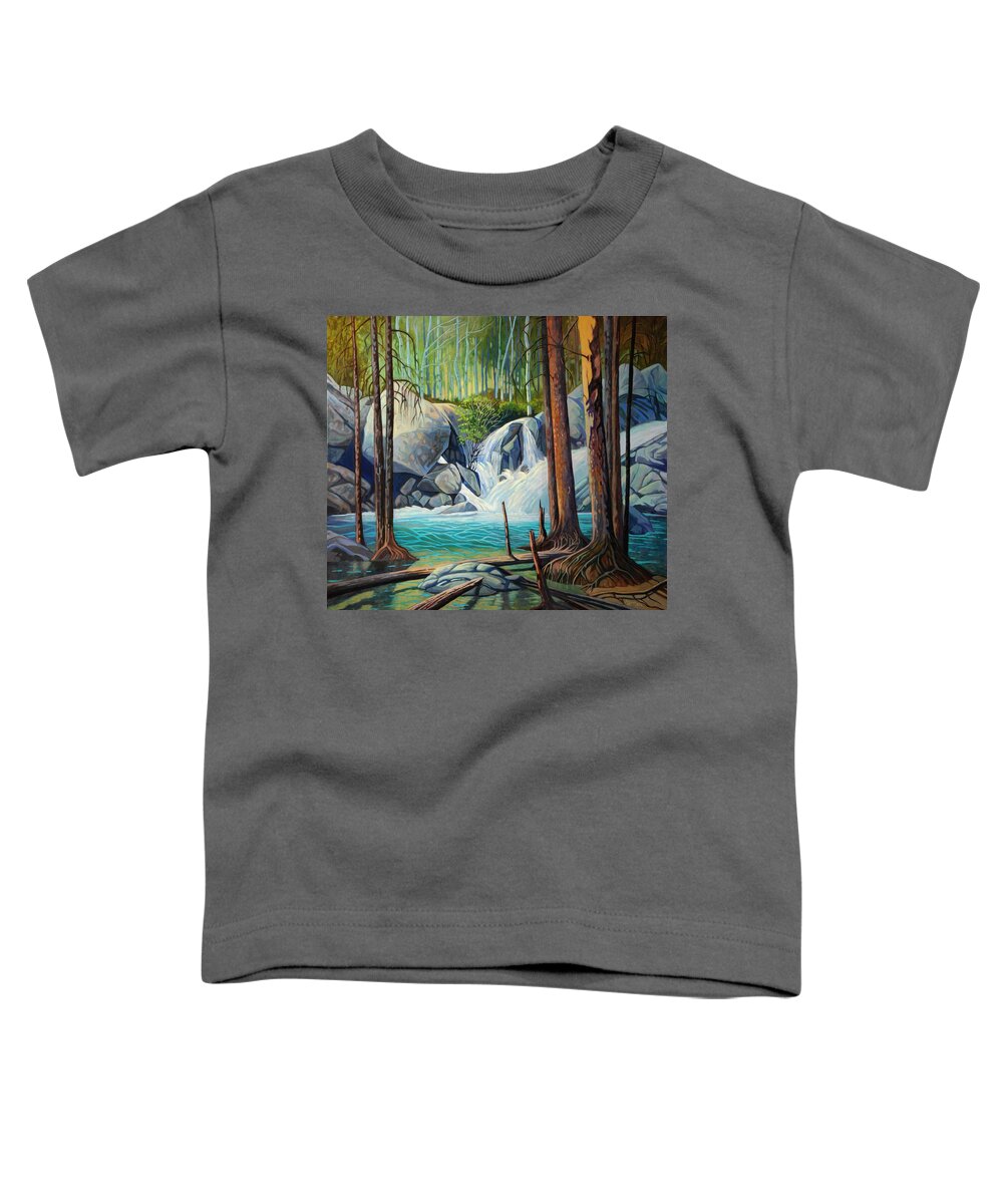 Popo Agie Toddler T-Shirt featuring the painting Raging Solitude by Art West
