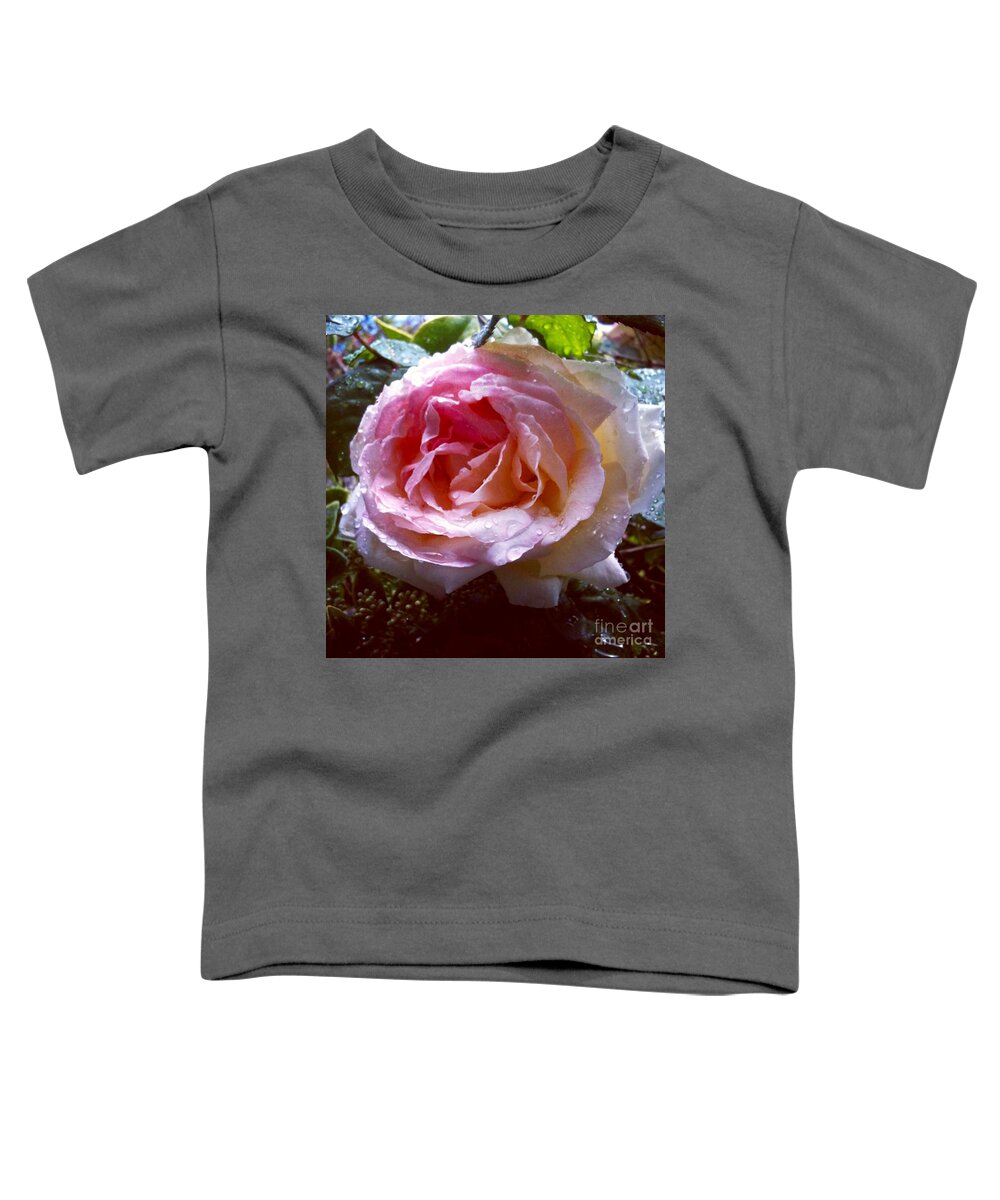 Rain Toddler T-Shirt featuring the photograph Raindrops on Roses by Denise Railey