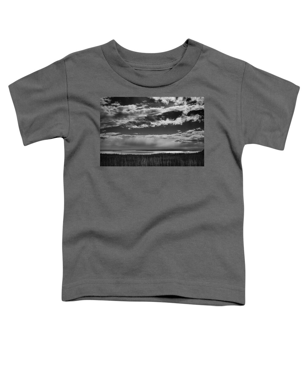 Jason Moynihan Toddler T-Shirt featuring the photograph Raining at Yellowstone Lake by Jason Moynihan