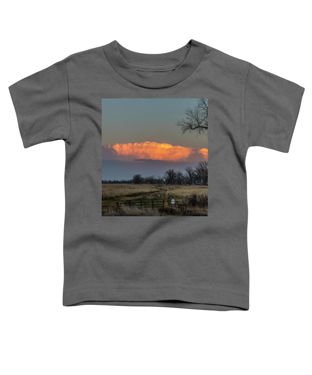 Nebraskasc Toddler T-Shirt featuring the photograph Rare Tornadic Supercells in Nebraska 031 by NebraskaSC