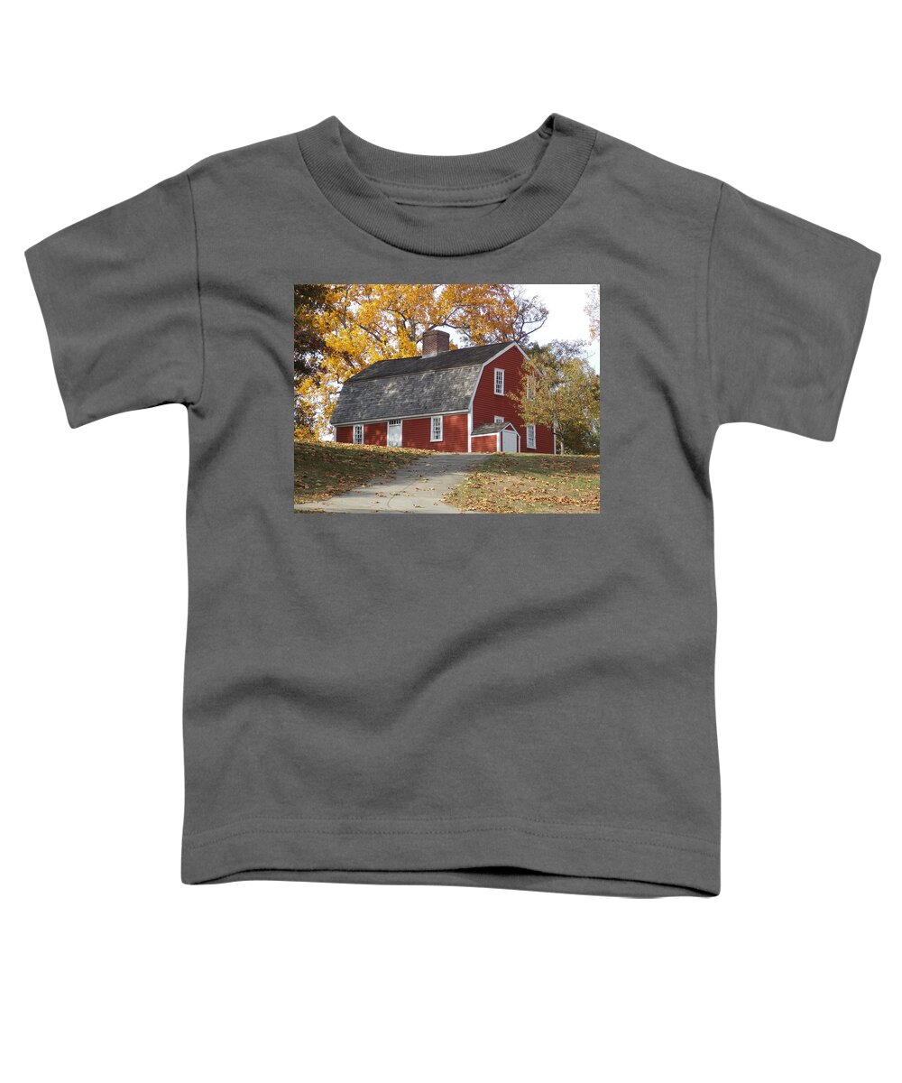 Providence Toddler T-Shirt featuring the photograph Red Country House by Catherine Gagne