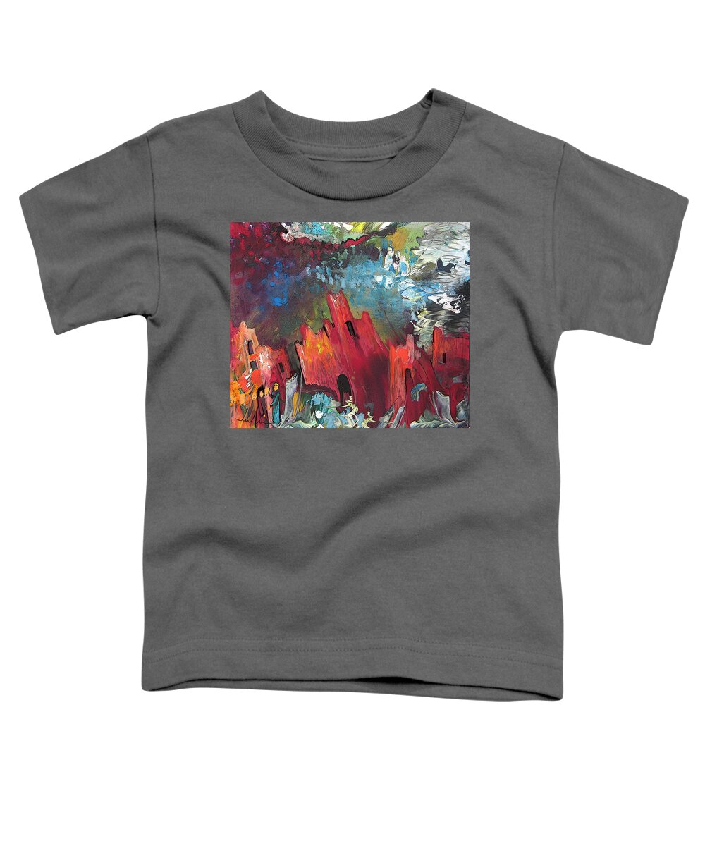 Acrylics Toddler T-Shirt featuring the painting Red Forteresse by Miki De Goodaboom