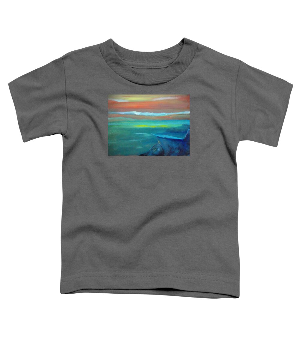 Abstract Toddler T-Shirt featuring the painting Reflect by Susan Esbensen