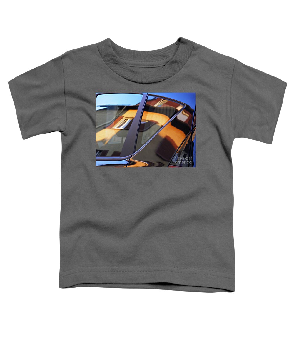 Reflection Toddler T-Shirt featuring the photograph Reflection on a Parked Car 16 by Sarah Loft