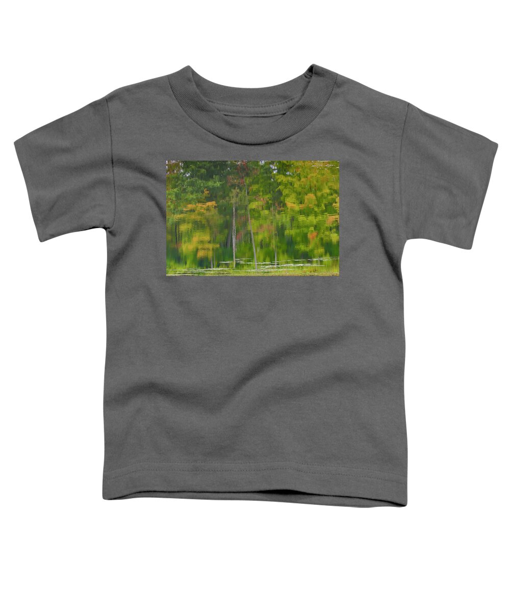 Gary Hall Toddler T-Shirt featuring the photograph Reflection on Muskrat Pond by Gary Hall