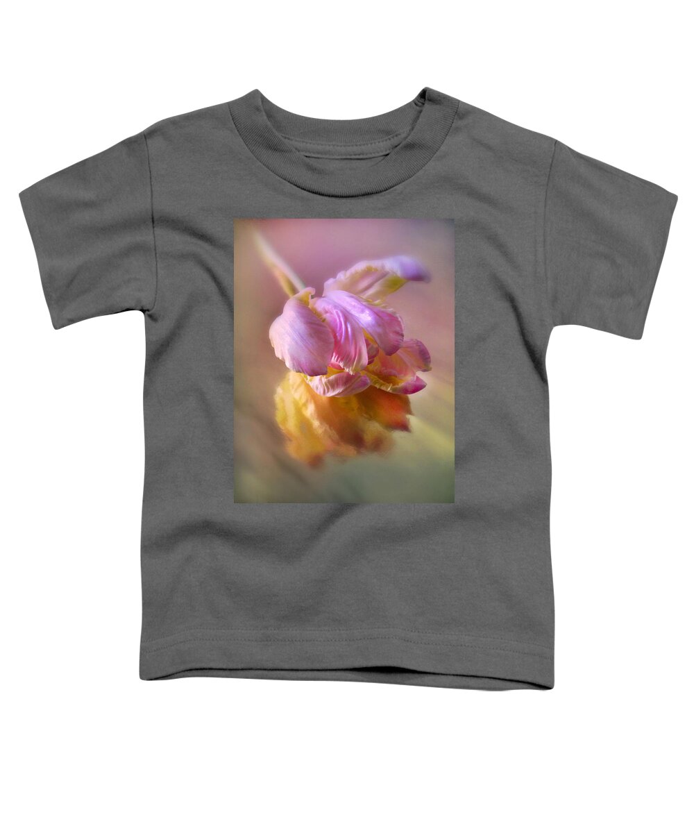 Flower Toddler T-Shirt featuring the photograph Reflections of a Tulip by Jessica Jenney