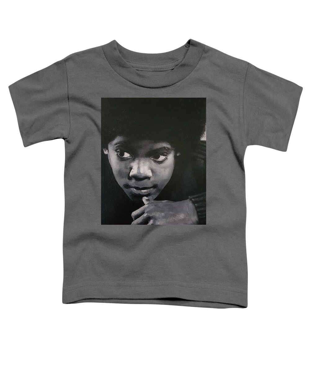 Michael Jackson Toddler T-Shirt featuring the painting Reflective Mood by Cassy Allsworth