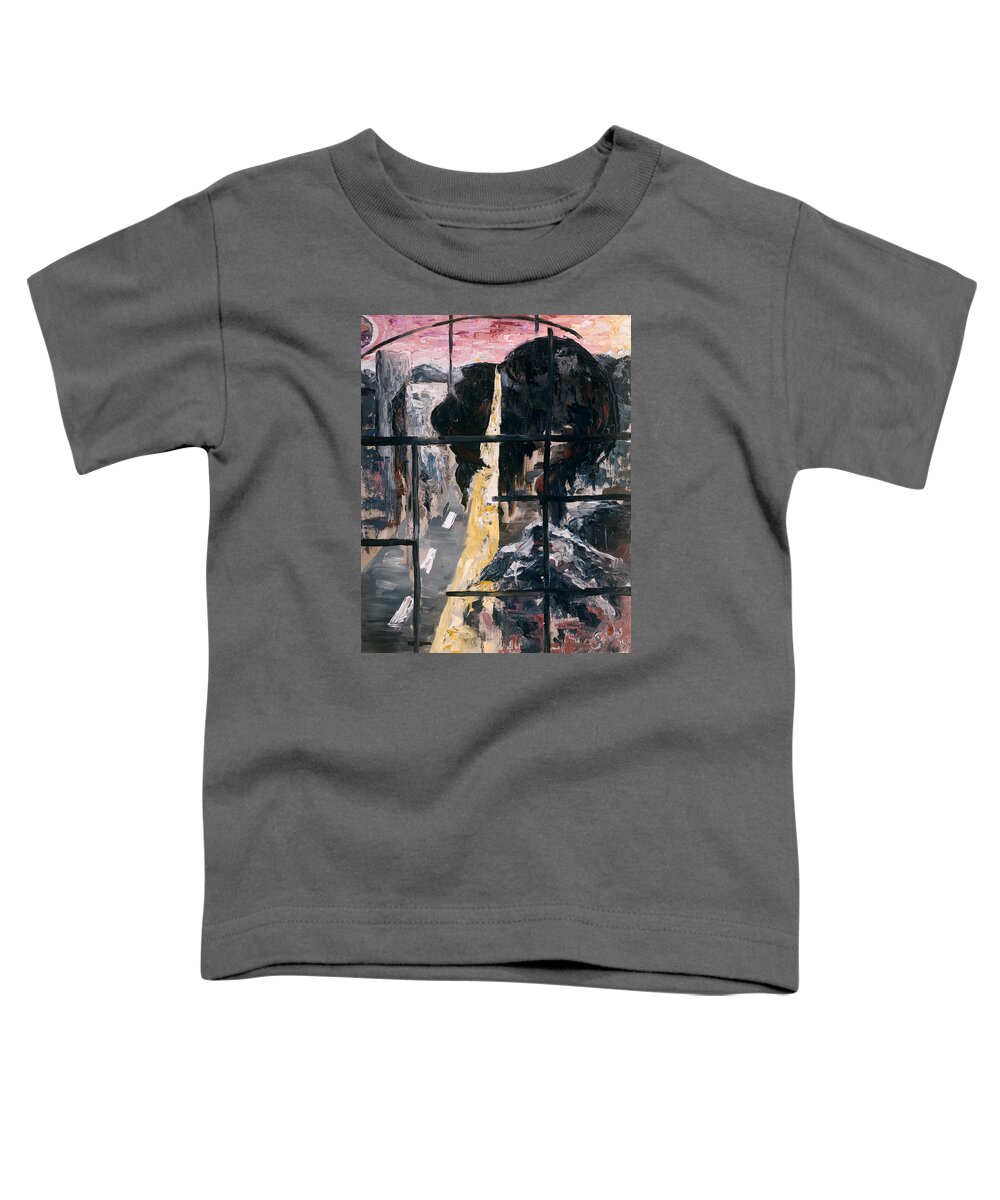Abstract Toddler T-Shirt featuring the painting Reinvention by Carlos Flores