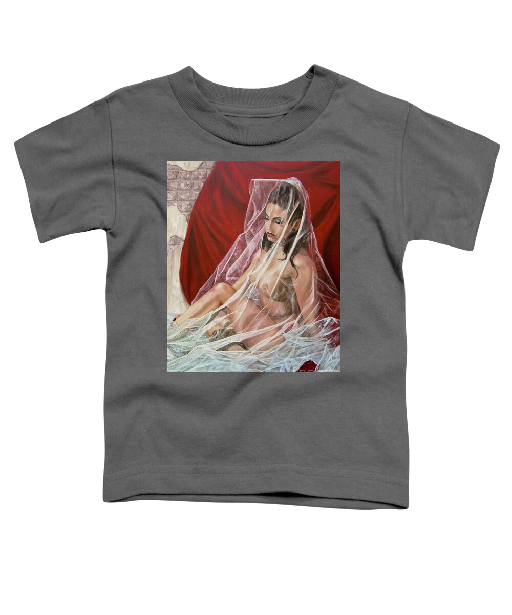 Glory Toddler T-Shirt featuring the painting Renee by Mark Davern
