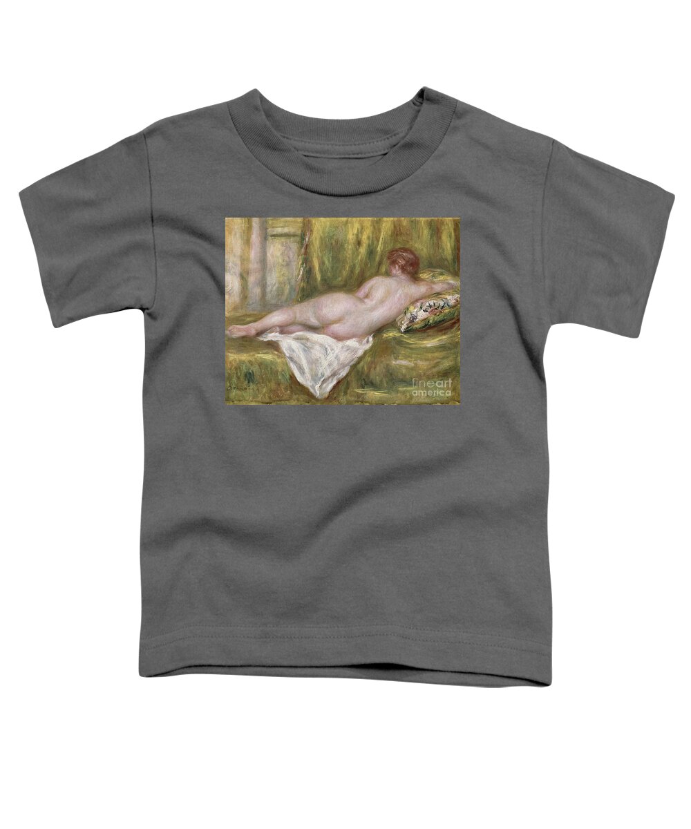 Renoir Toddler T-Shirt featuring the painting Rest after the Bath by Pierre Auguste Renoir