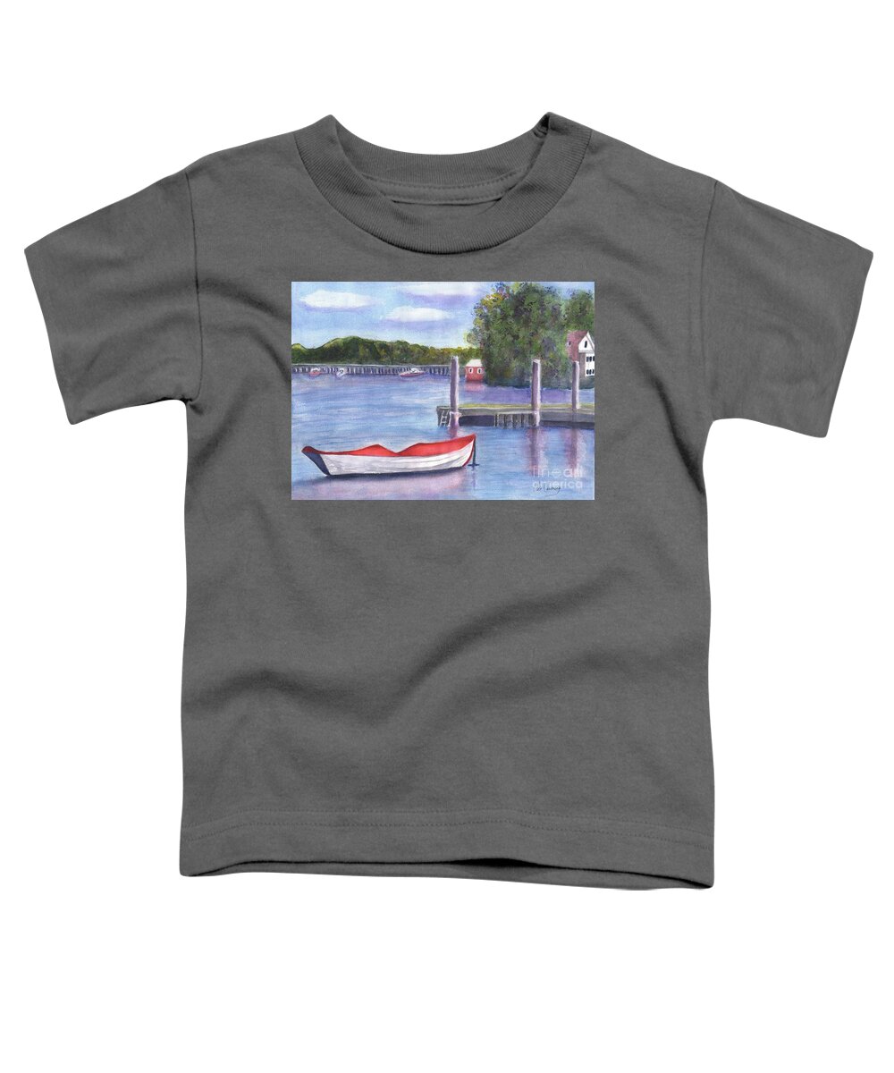 Boat Toddler T-Shirt featuring the painting Resting by Sue Carmony