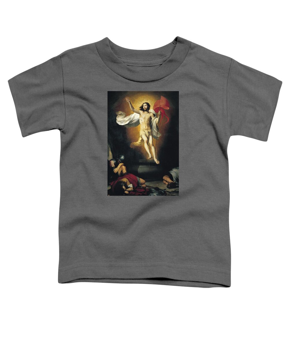 Bartolome Esteban Murillo Toddler T-Shirt featuring the painting Resurrection of the Lord by Bartolome Esteban Murillo