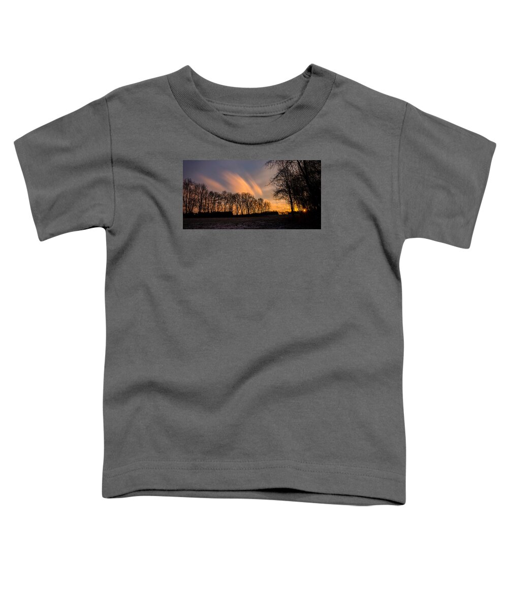 Snow Toddler T-Shirt featuring the photograph Retreating Clouds of the First Snow by Mark Rogers