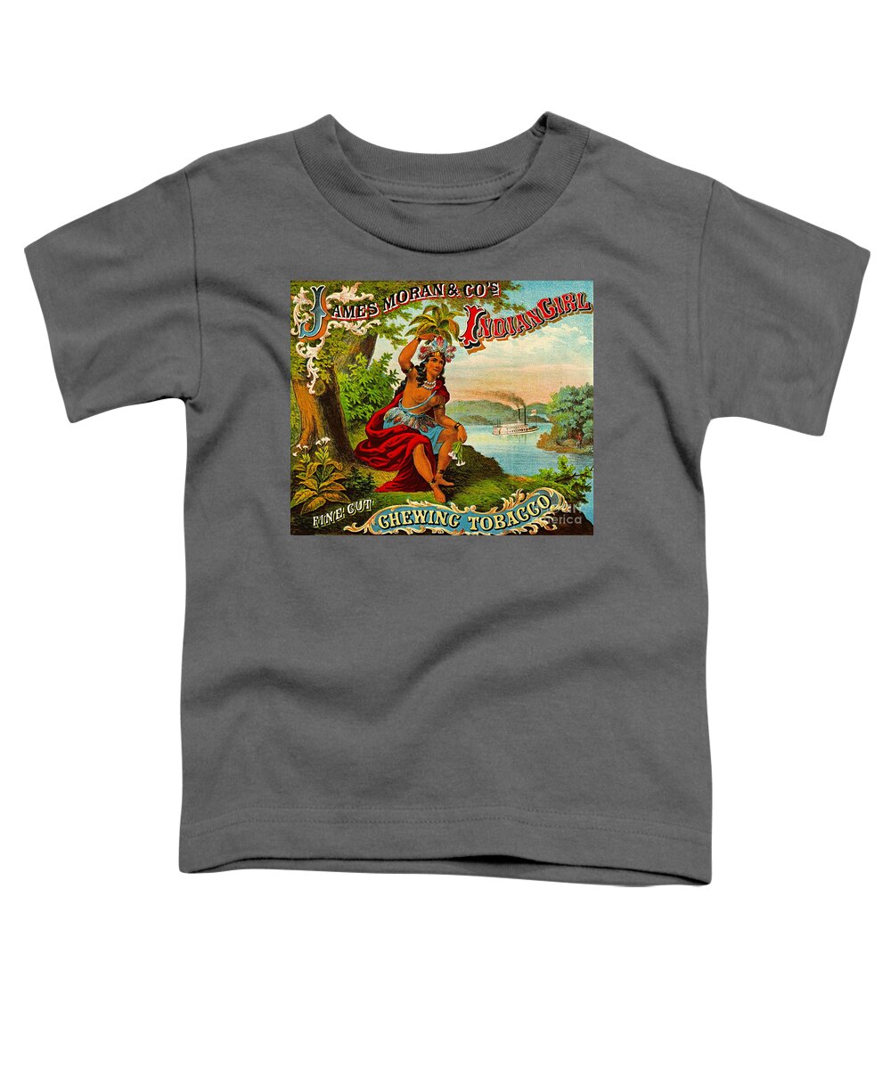 Retro Tobacco Label 1874b Toddler T-Shirt featuring the photograph Retro Tobacco Label 1874 b by Padre Art