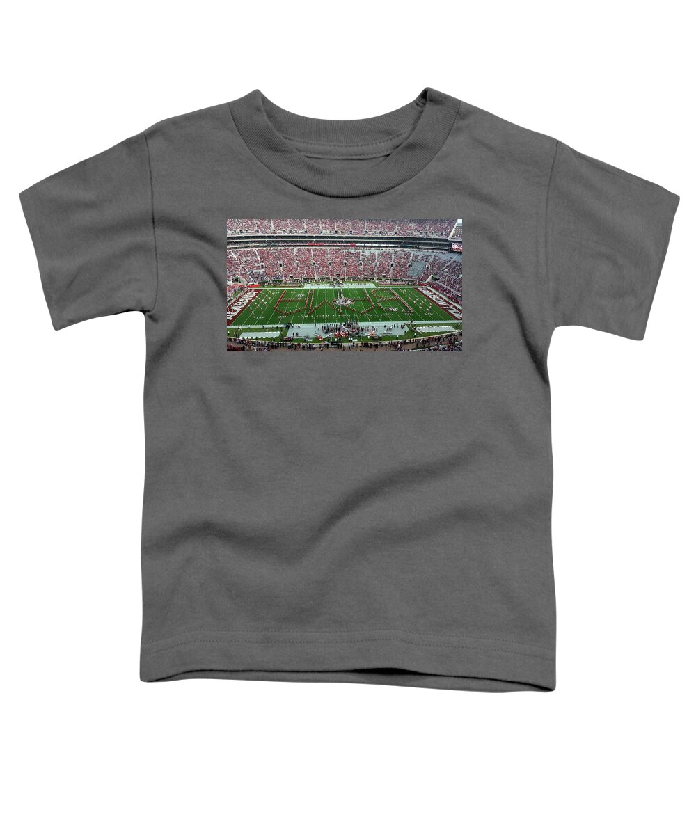 Gameday Toddler T-Shirt featuring the photograph Reverse Bama Spell-out by Kenny Glover