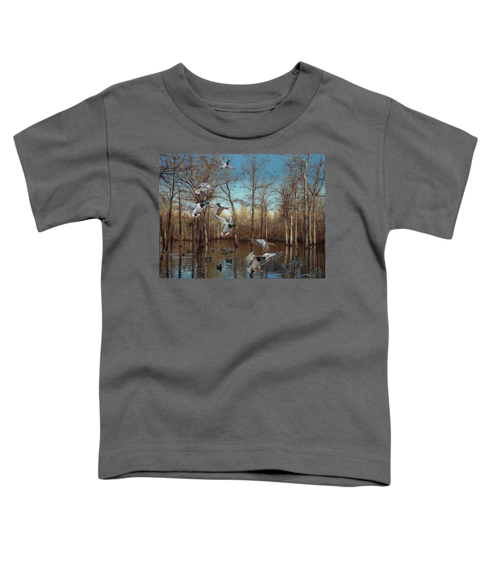 Landscape Toddler T-Shirt featuring the painting Reydel Hole by Glenn Pollard