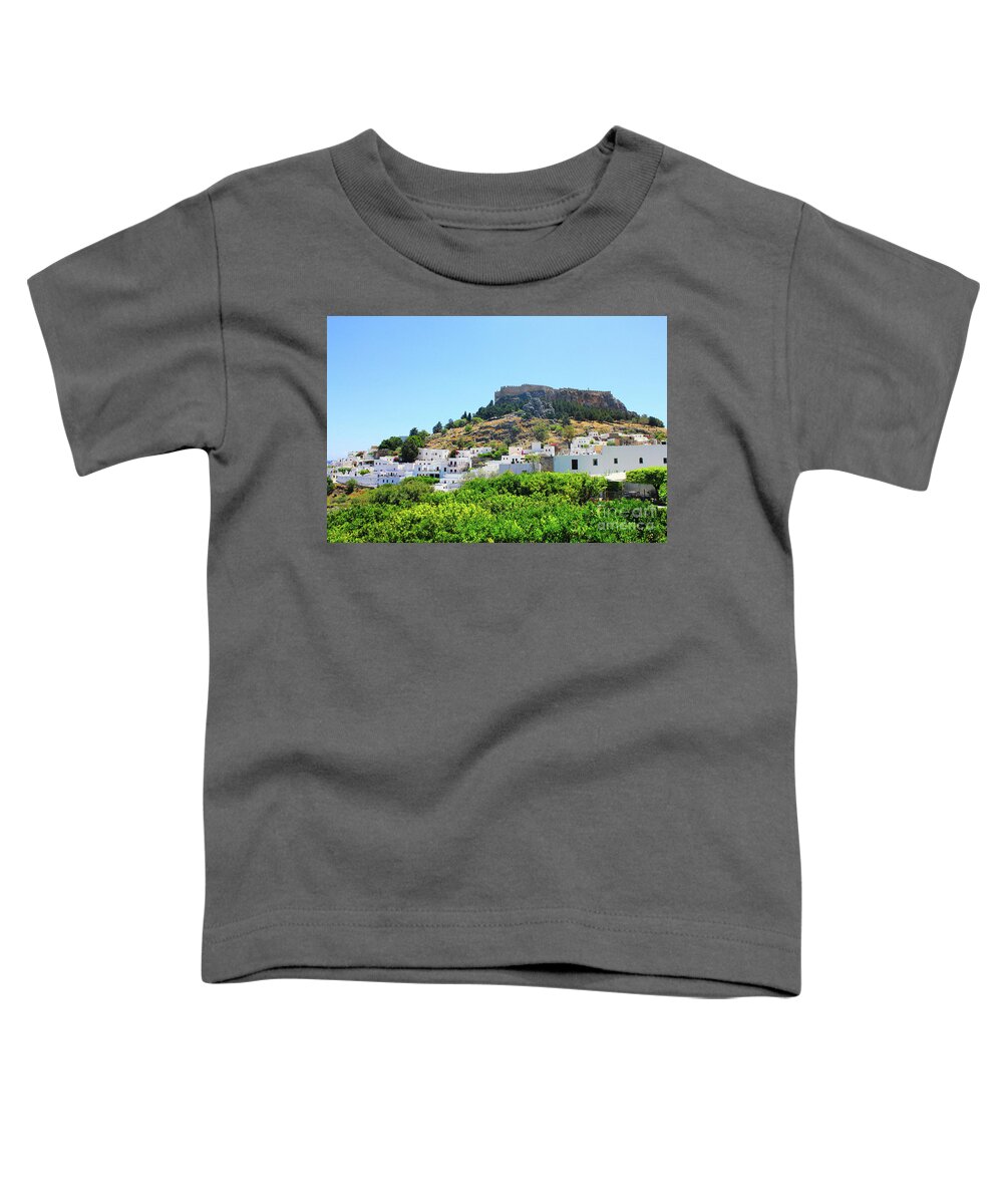 Rhodes Crusader Castle Toddler T-Shirt featuring the photograph Rhodes Crusader Castle by Donna L Munro