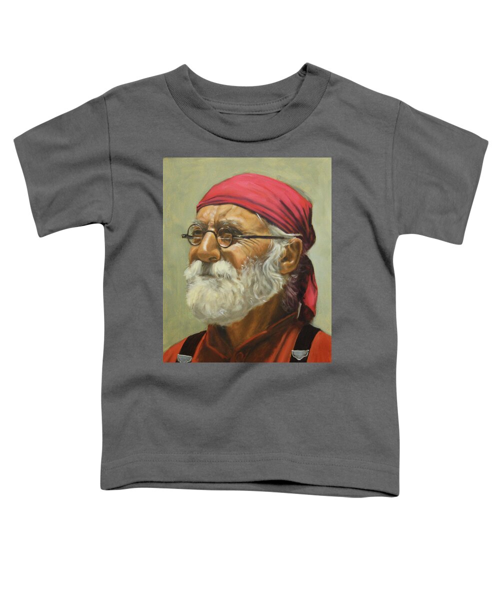 Mountain Man Toddler T-Shirt featuring the painting Rickabod at High Noon by Todd Cooper