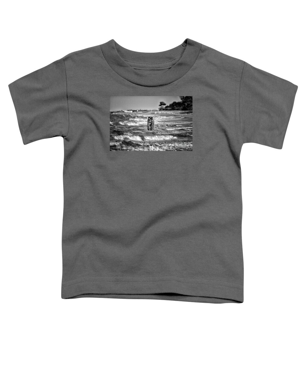 Sri Lankan Family At Sea Toddler T-Shirt featuring the photograph Ride the Waves by Venura Herath