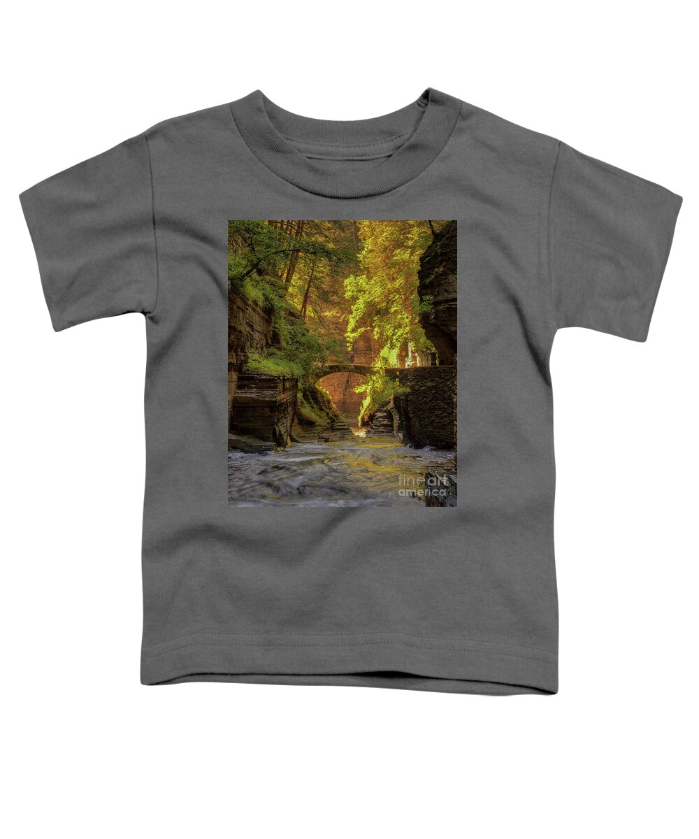 Gorge Toddler T-Shirt featuring the photograph Rivendell Bridge by Rod Best