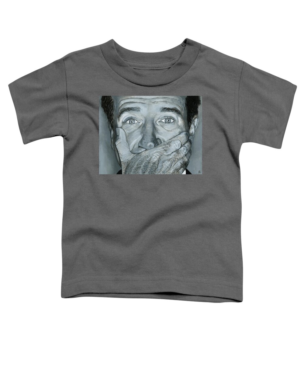 Robin Williams Toddler T-Shirt featuring the photograph Robin Williams by Matthew Mezo