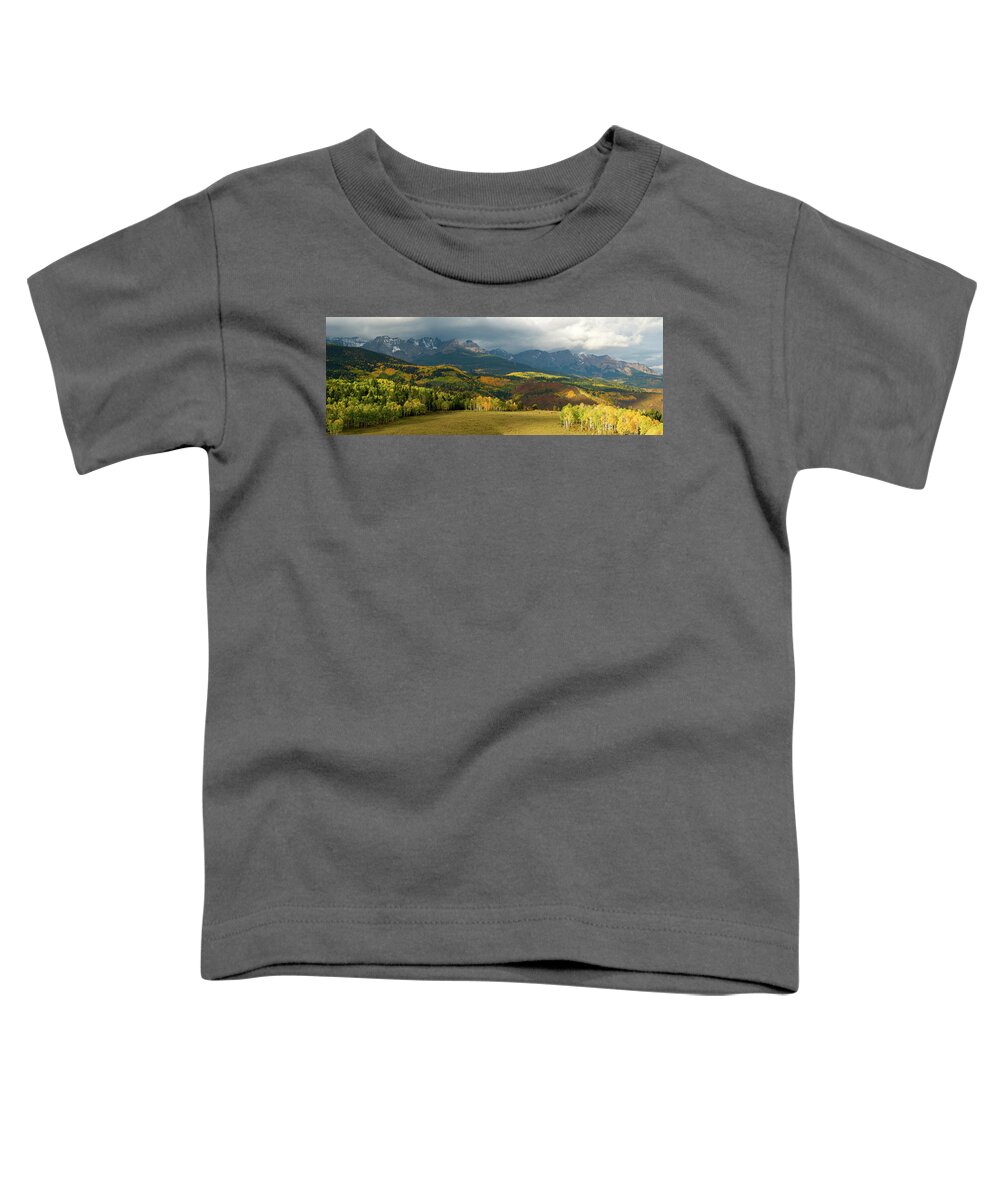 Rocky Mountains Toddler T-Shirt featuring the photograph Rocky Mountain Fall by Steve Stuller