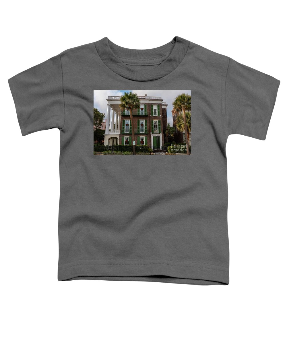 Christmas Toddler T-Shirt featuring the photograph Roper Mansion in December by Dale Powell