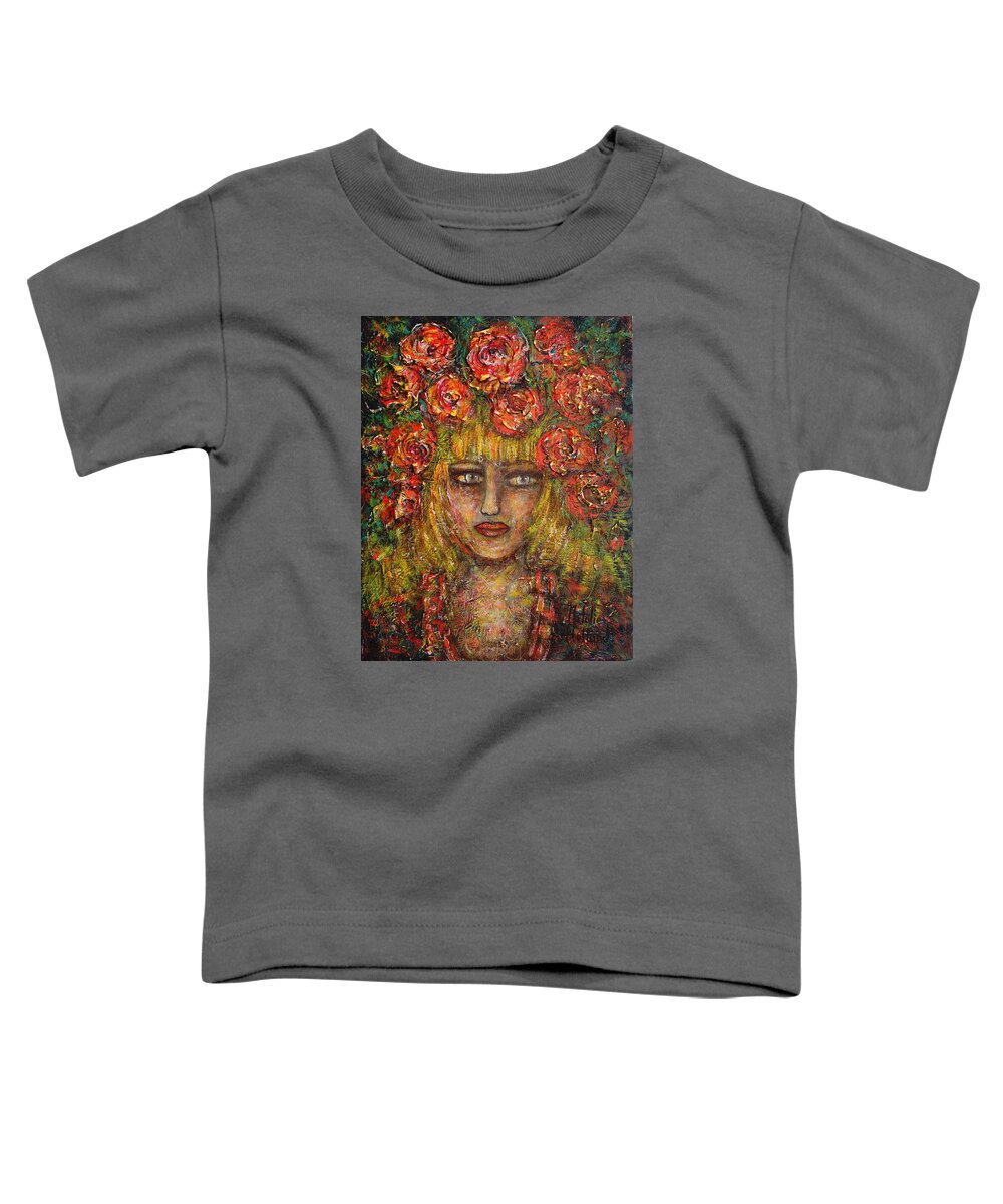 Woman Toddler T-Shirt featuring the painting Rosalina by Natalie Holland