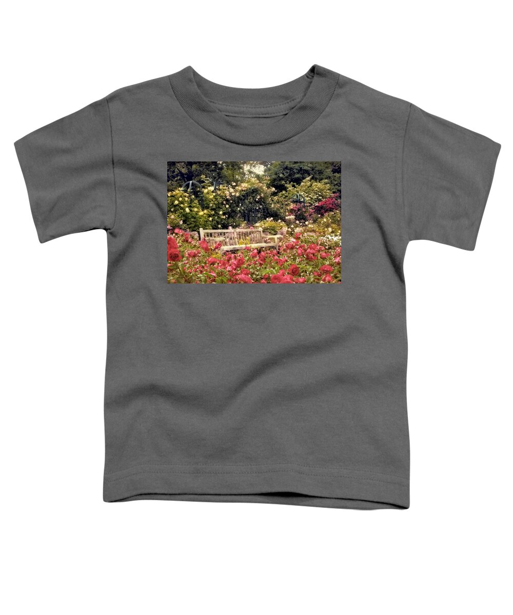 Garden Toddler T-Shirt featuring the photograph Rose Garden Respite by Jessica Jenney