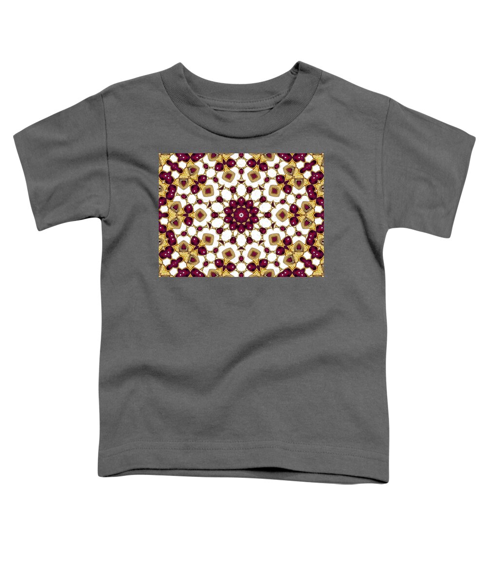 Natalie Holland Art Toddler T-Shirt featuring the mixed media Rubies by Natalie Holland