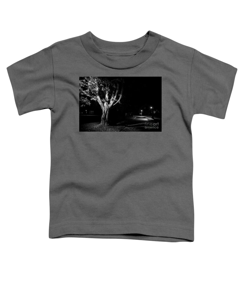 Rural Toddler T-Shirt featuring the photograph Rural street life at night by Simon Bratt
