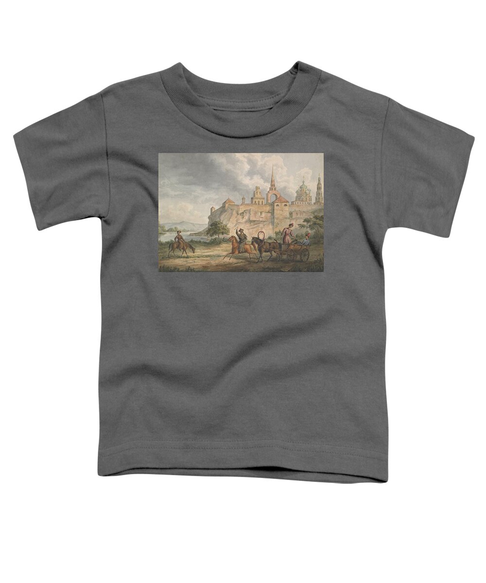 Russian Scene Toddler T-Shirt featuring the painting Russian scene 1800 by W Markham by Celestial Images