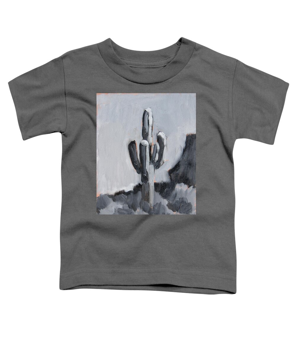 Arizona Toddler T-Shirt featuring the painting Saguaro Plein Air Study by Diane McClary