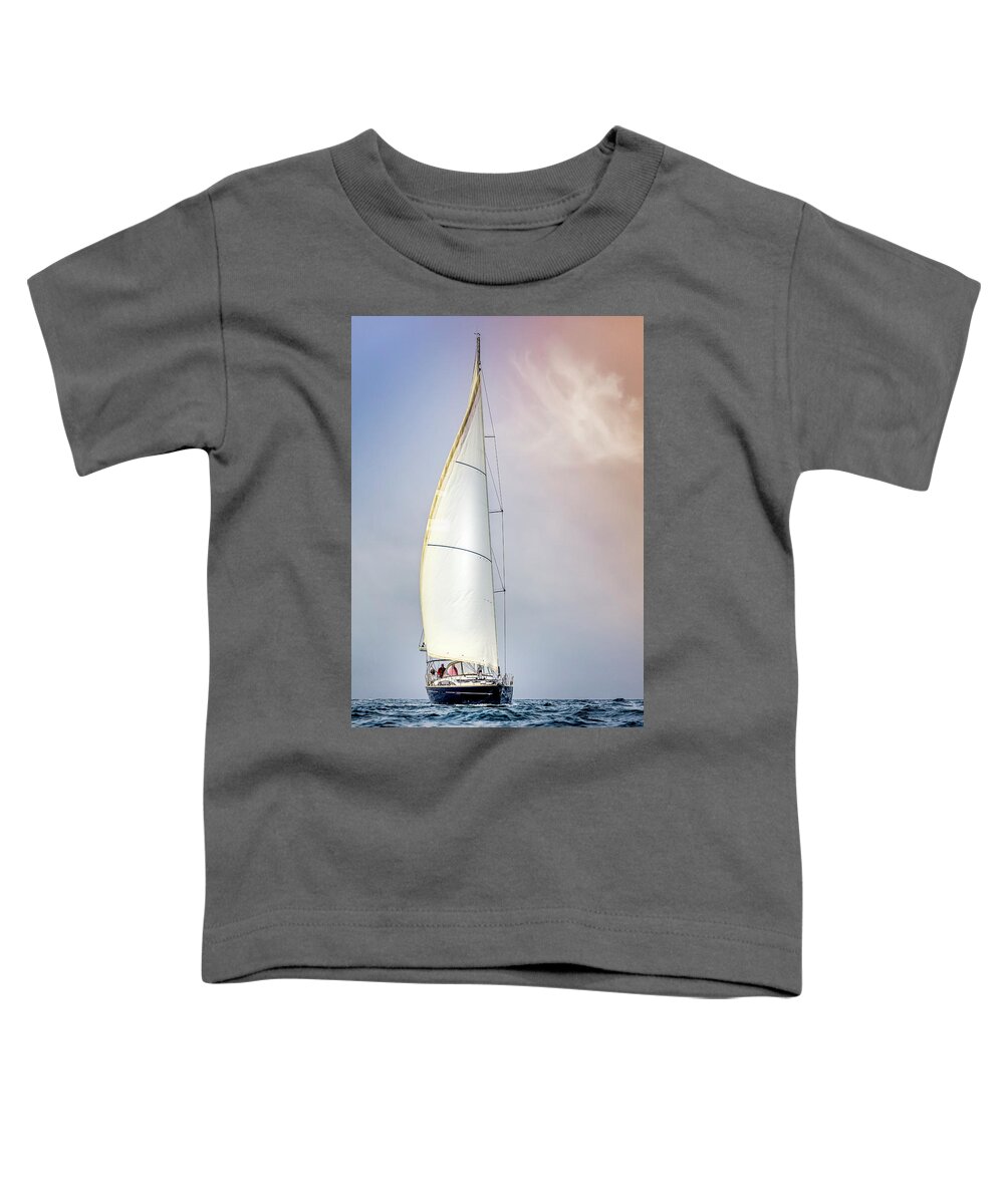 Sailboat Toddler T-Shirt featuring the photograph Sailboat 9 by Endre Balogh